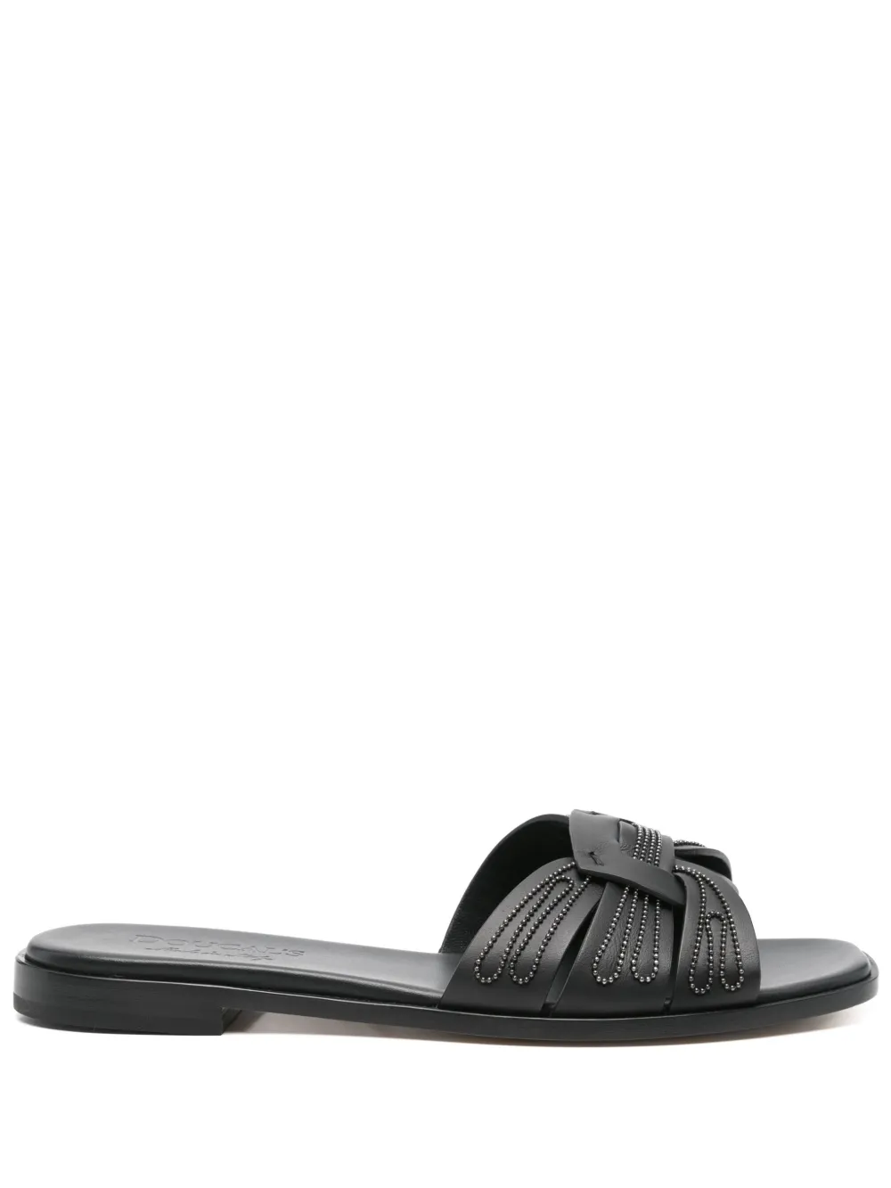 Doucal's leather flat sandals Black