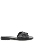 Doucal's leather flat sandals - Black
