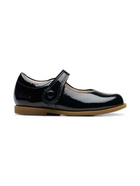 Clarks Kids leather ballerina shoes