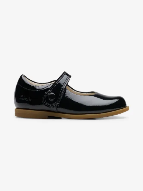 Clarks Kids leather ballerina shoes