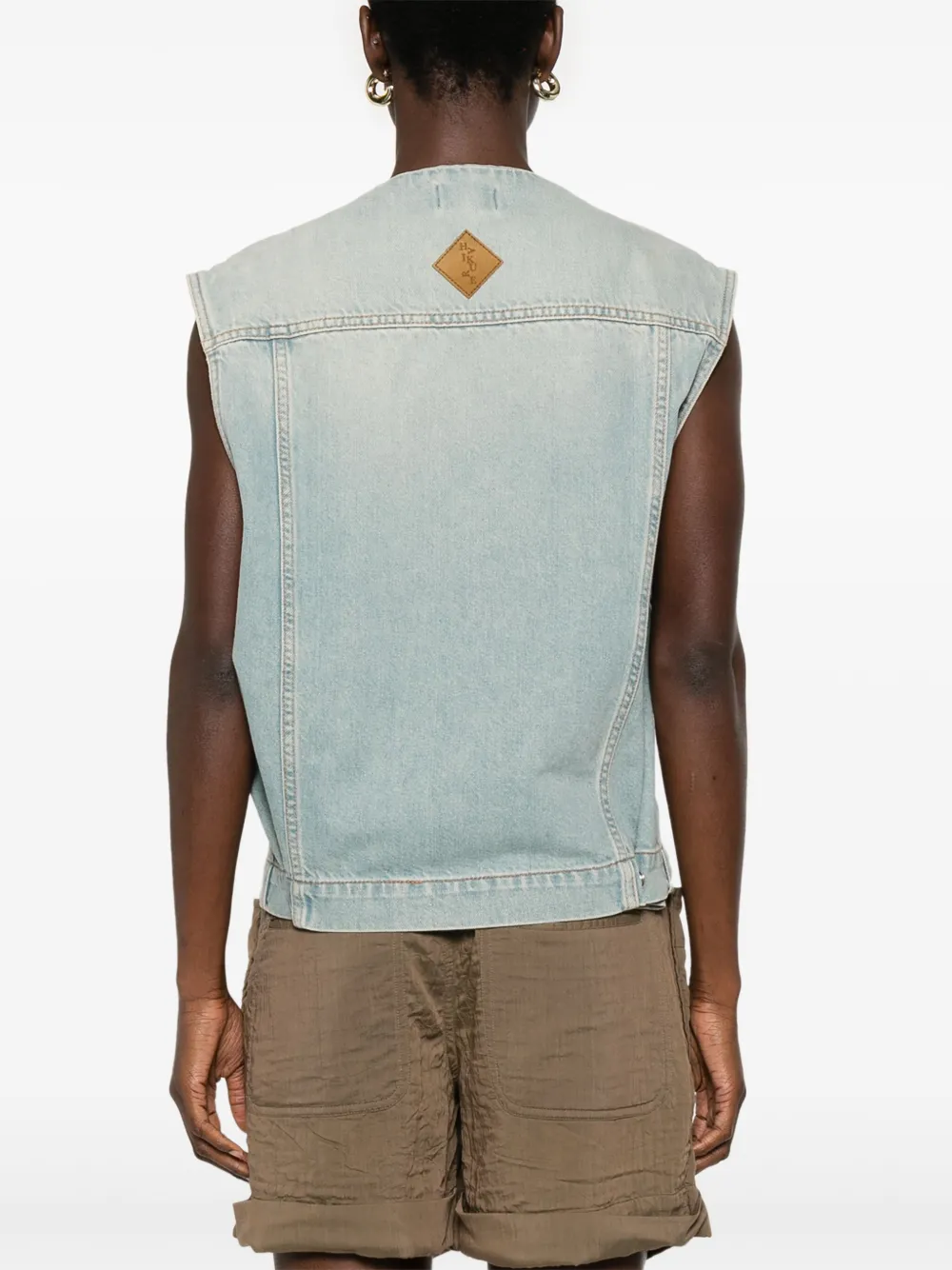 Haikure Denim gilet Blauw