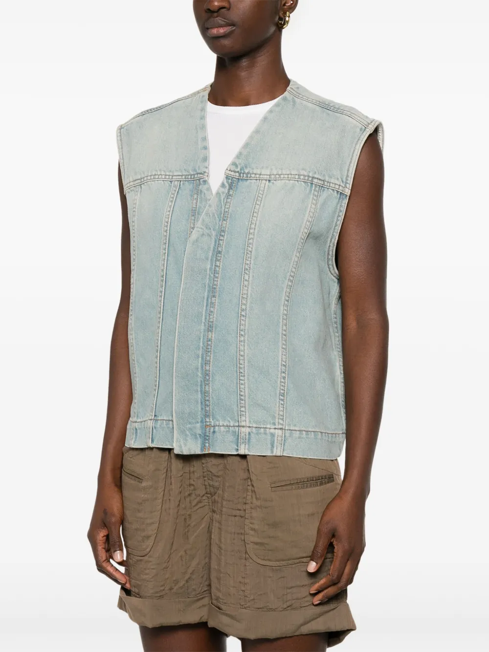 Haikure Denim gilet Blauw