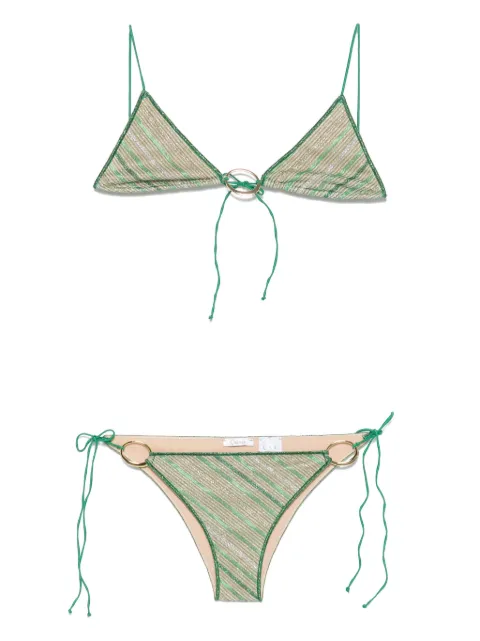 Oséree bikini rayé à plaque O