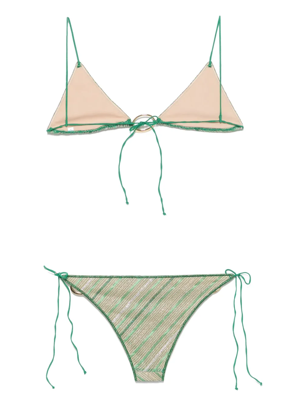 Oséree striped O-plaque bikini | Bikinis | Image 2