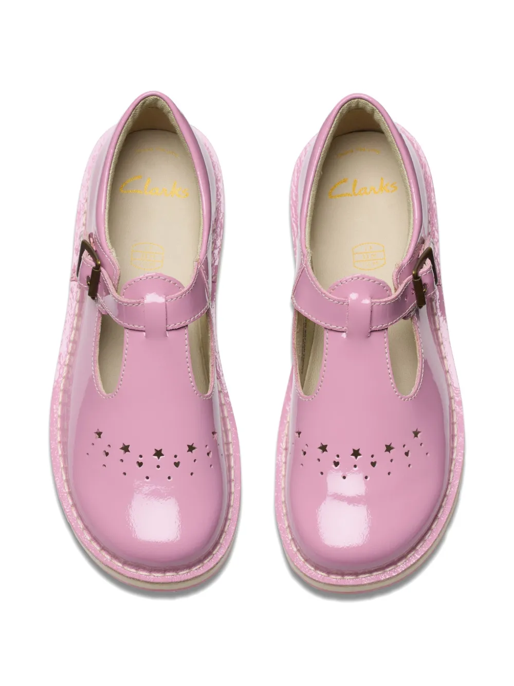 Clarks Kids Ballerina's met bandje Roze