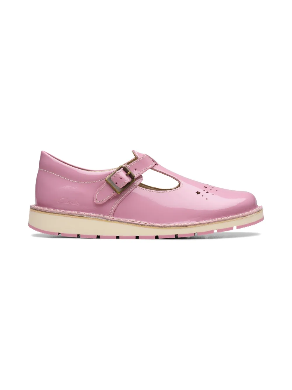 Clarks Kids Ballerina's met bandje Roze