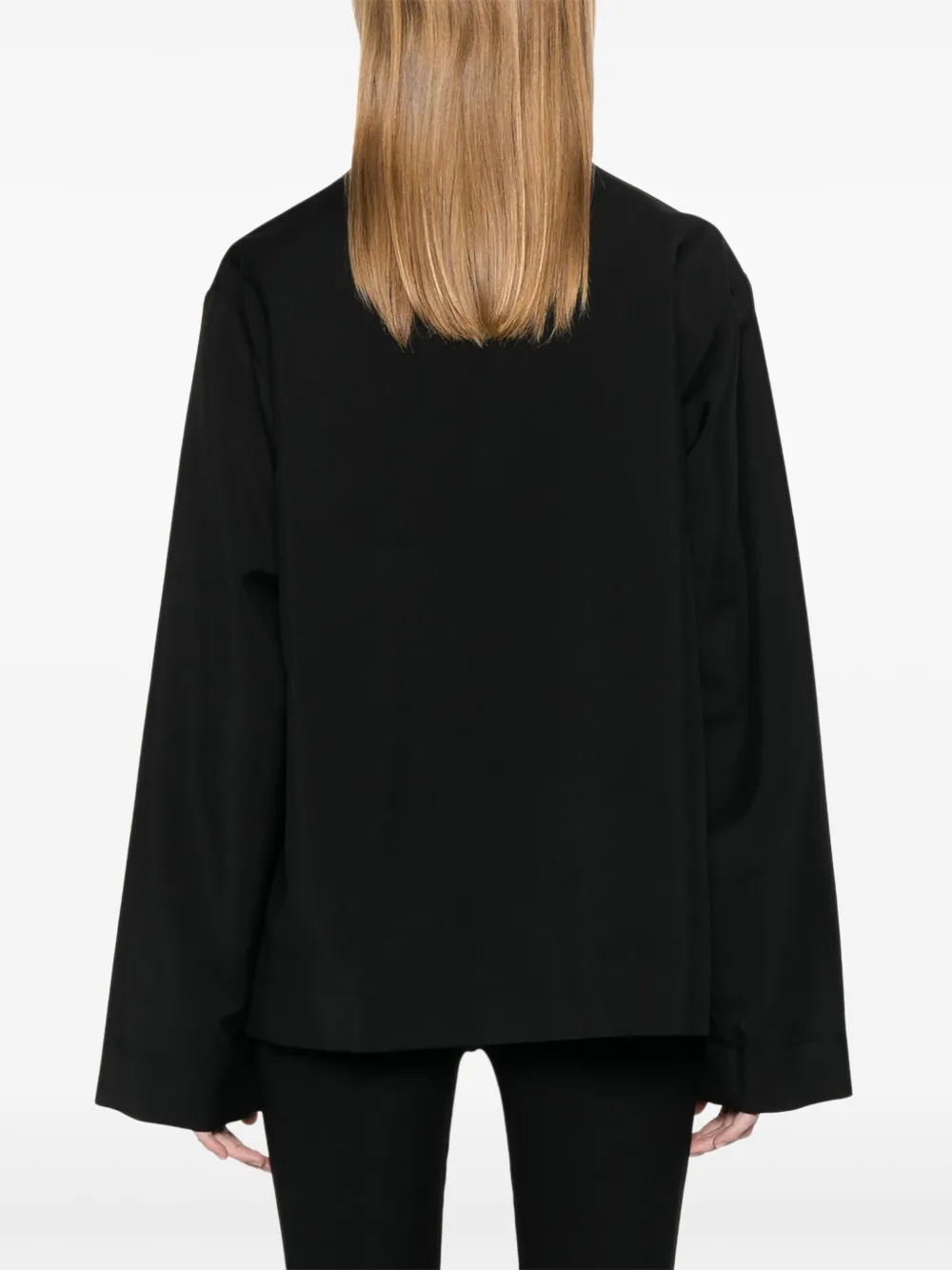Róhe Pankou Closure Jacket in Black, view 4