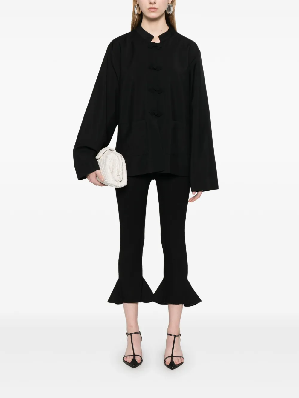 Róhe Pankou Closure Jacket in Black, view 2