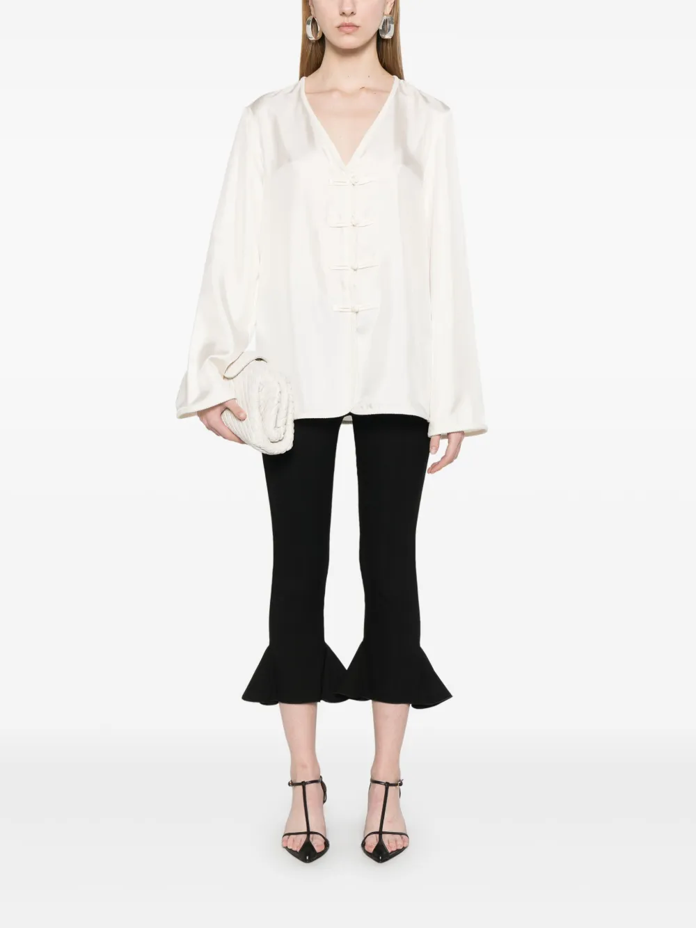 Róhe Zijden blouse - Beige