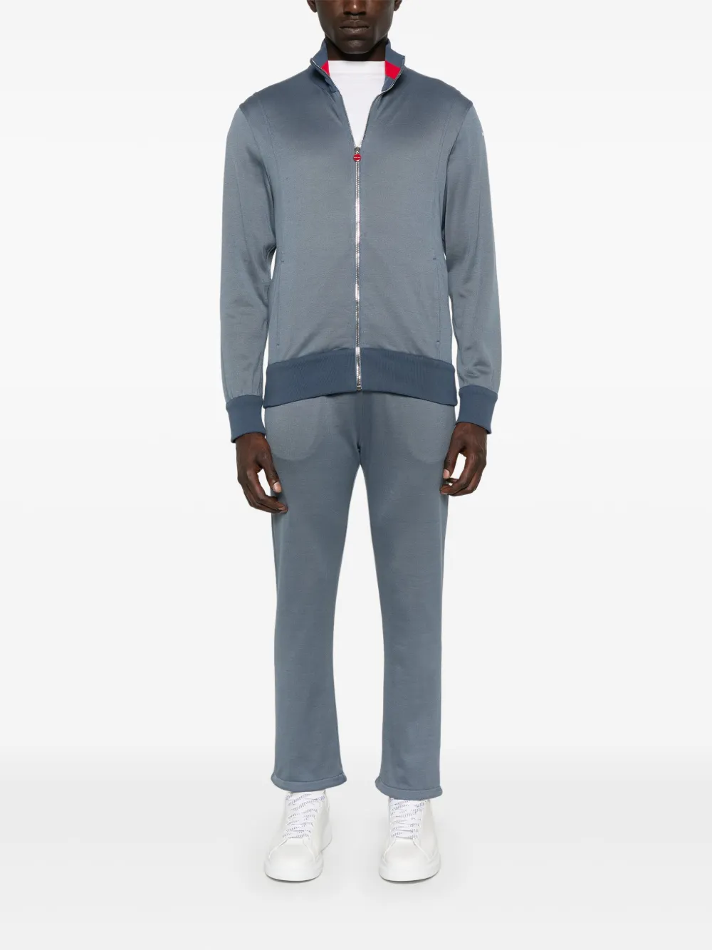 Kiton Trainingspak met geborduurd logo - Blauw