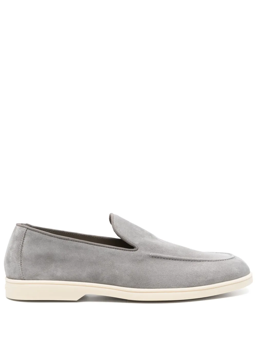 Doucal's almond-toe loafers Grey
