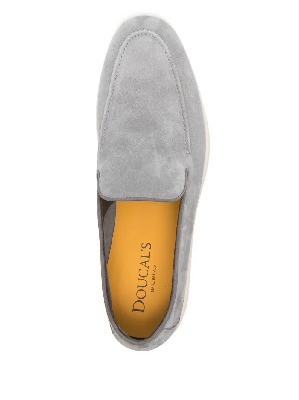 Doucal's almond-toe loafers Grey