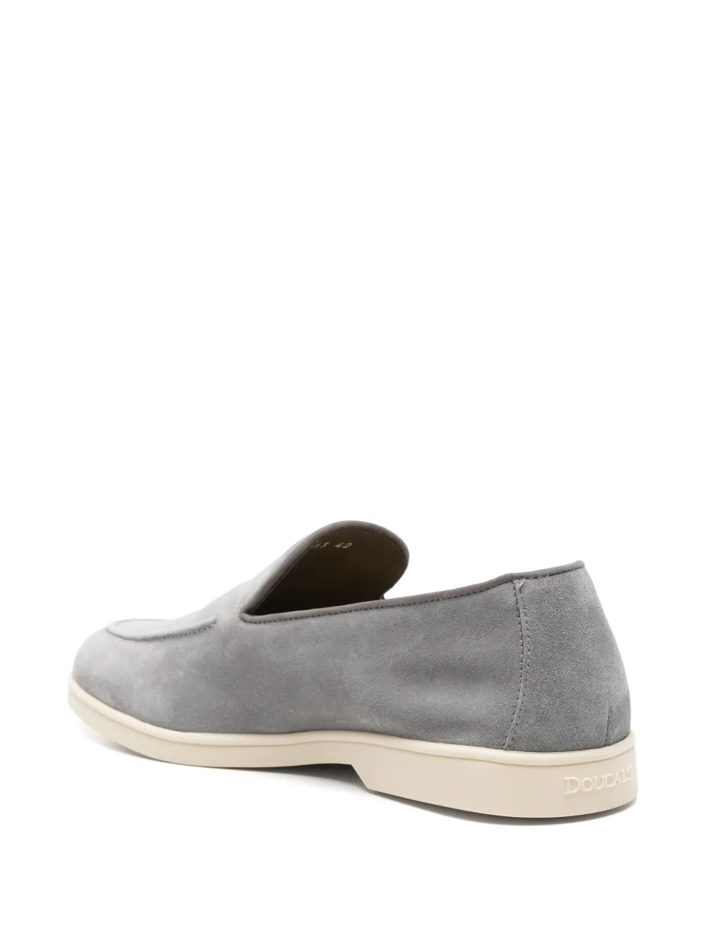 Doucal's almond-toe loafers Grey