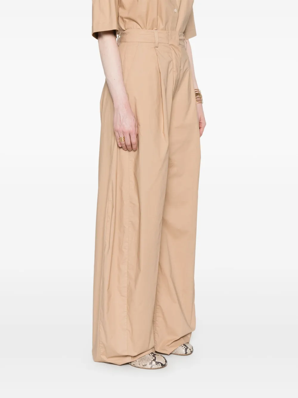 THELATEST Popeline broek Beige