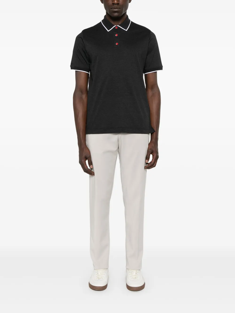 Kiton Katoenen broek - Grijs