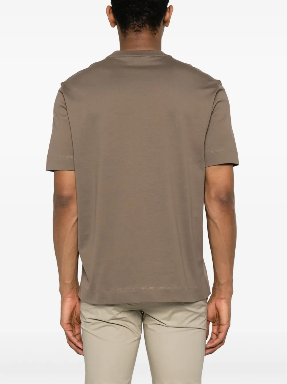 Emporio Armani T-shirt met logoprint Bruin