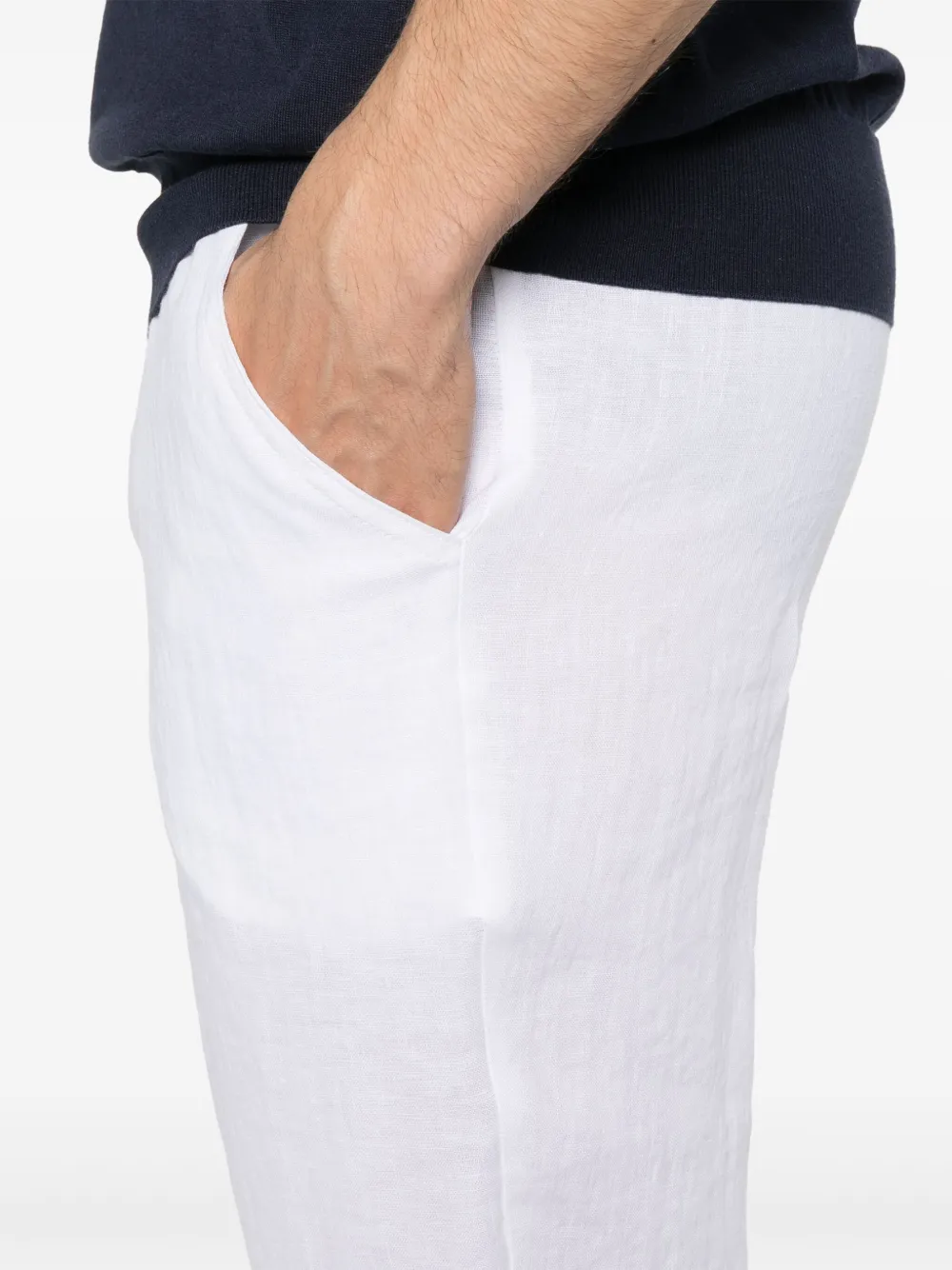 KITON LINEN CHINOS