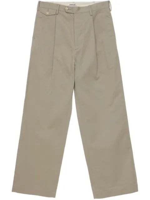 Auralee pintuck-detail chino trousers 
