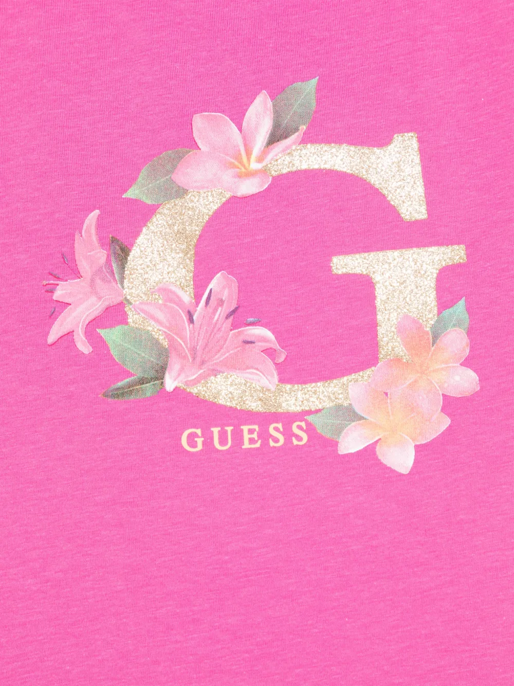 guess kids T-shirt met logoprint Roze