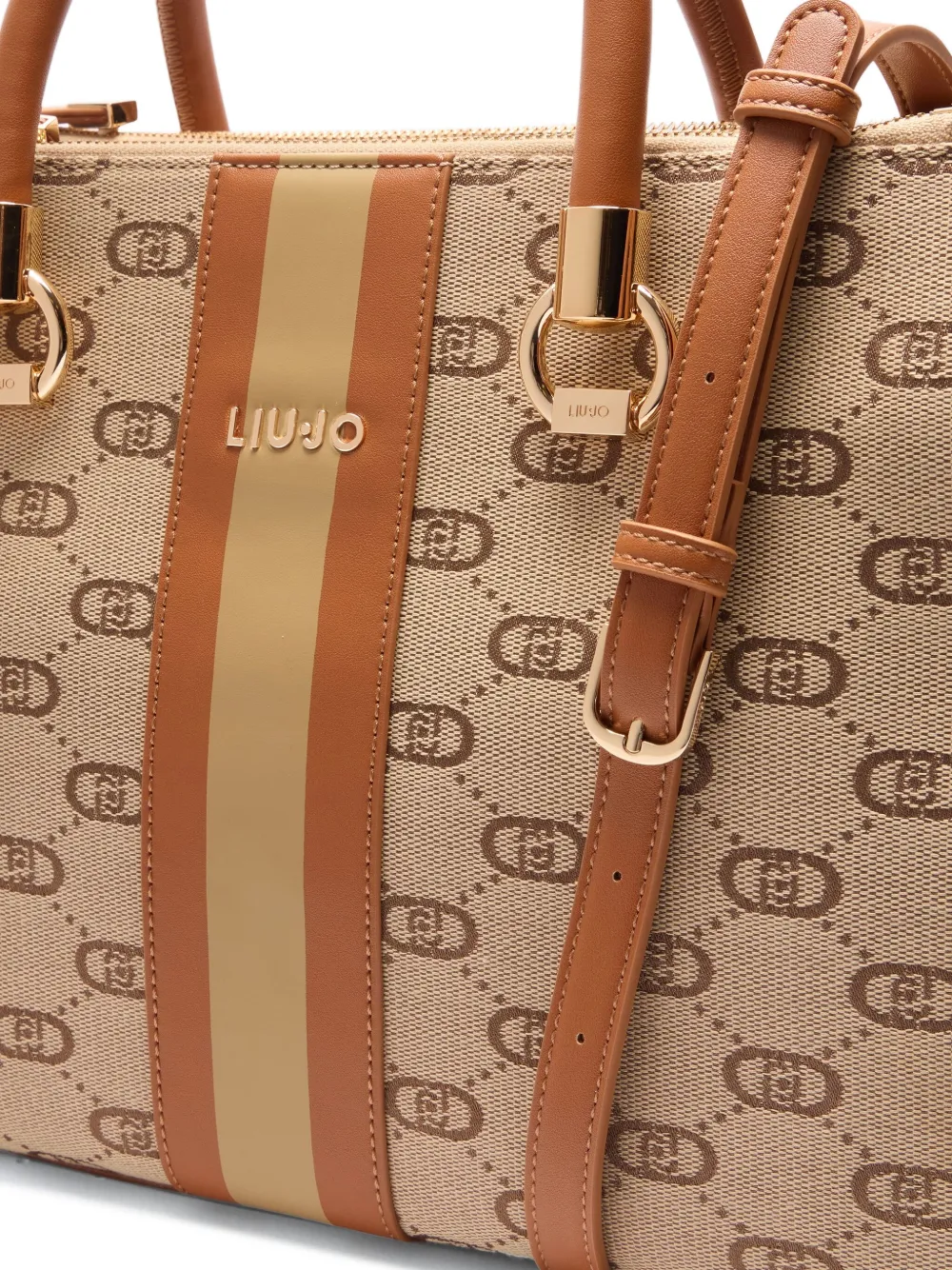 LIU JO Shopper met jacquard Bruin