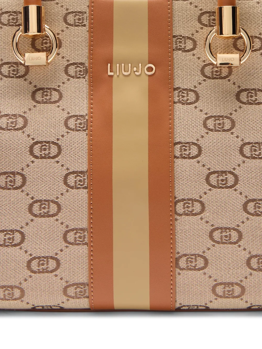 LIU JO Shopper met jacquard Bruin