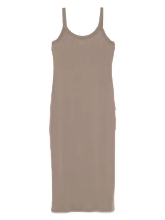 Nike Chill Knit Midi Dress | Brown | FARFETCH