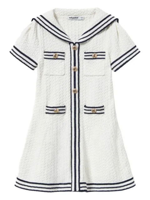 Self-Portrait Kids textured knitted dress