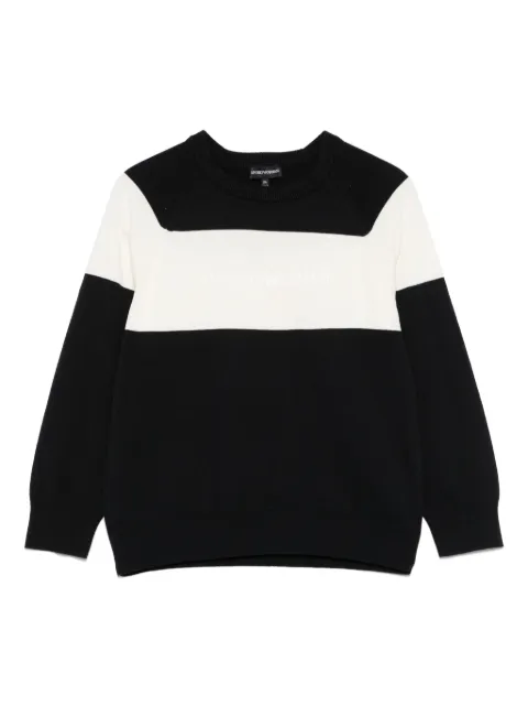 Emporio Armani Kids rubberised-logo sweater