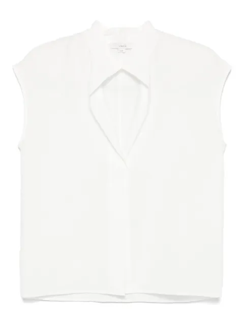 Vince voile cap-sleeve blouse
