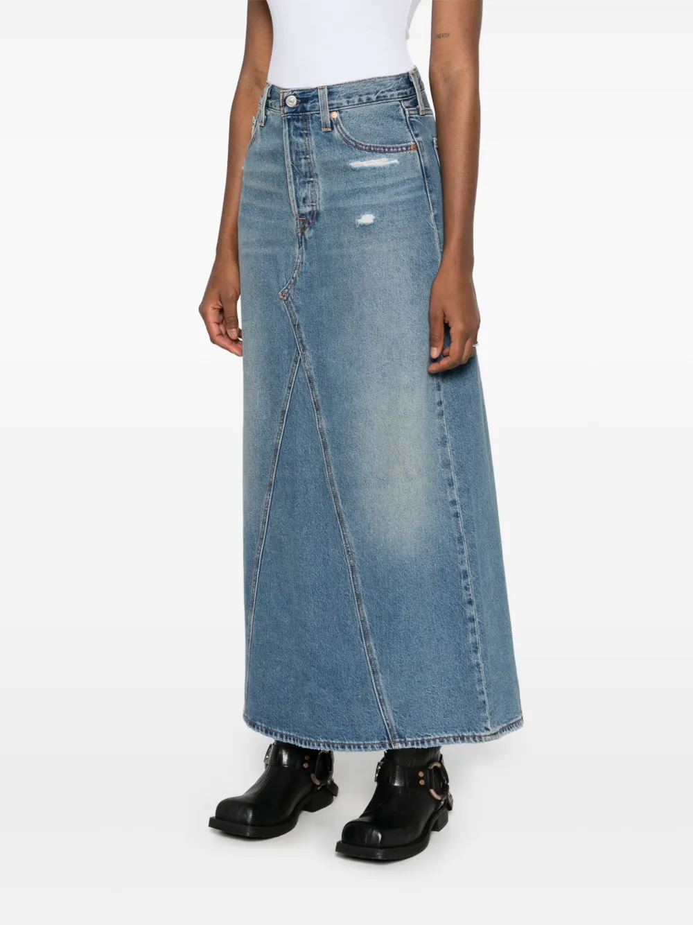 Levi's Iconic maxi-rok Blauw