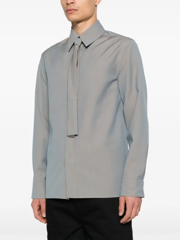 Jil Sander タイディテール シャツ | グレー | FARFETCH JP