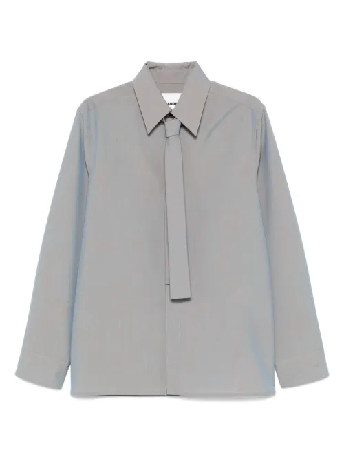 Chemise rayé à détail noué - Jil Sander - Modalova