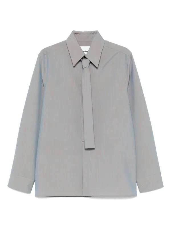 Jil Sander タイディテール シャツ | グレー | FARFETCH JP