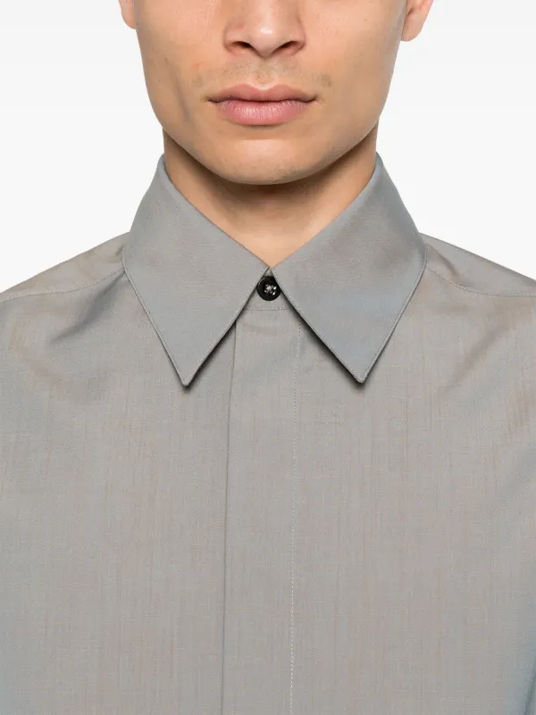 Jil Sander タイディテール シャツ | グレー | FARFETCH JP