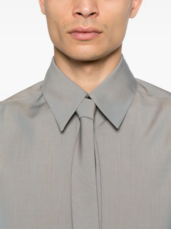 Jil Sander タイディテール シャツ | グレー | FARFETCH JP
