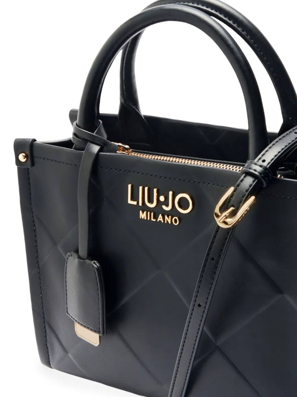Liu •jo Diamond-pattern Tote Bag In Black