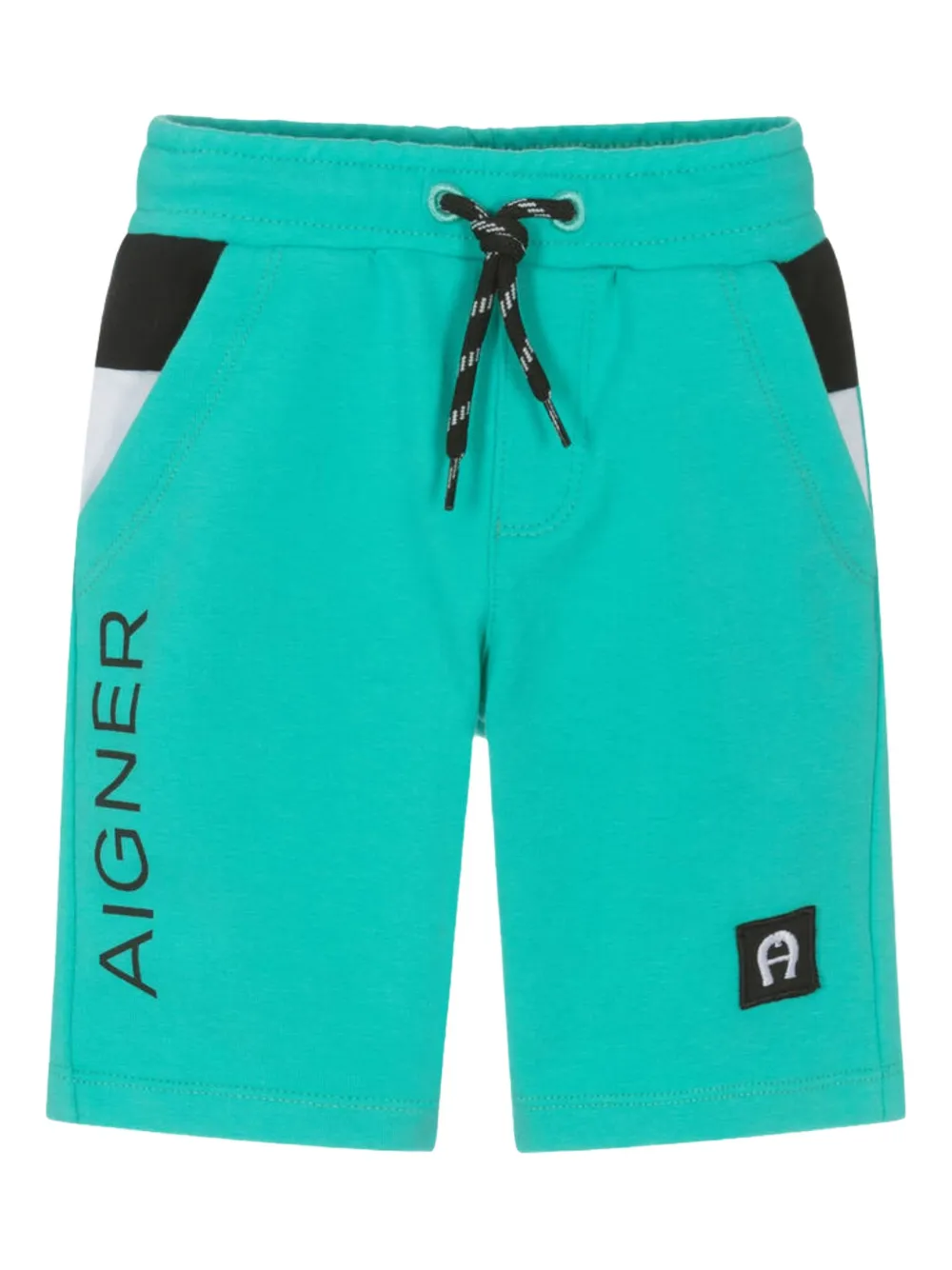 Aigner Kids Katoenen shorts met logoprint Blauw
