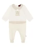 Aigner Kids contrasting-collar babygrow - Neutrals