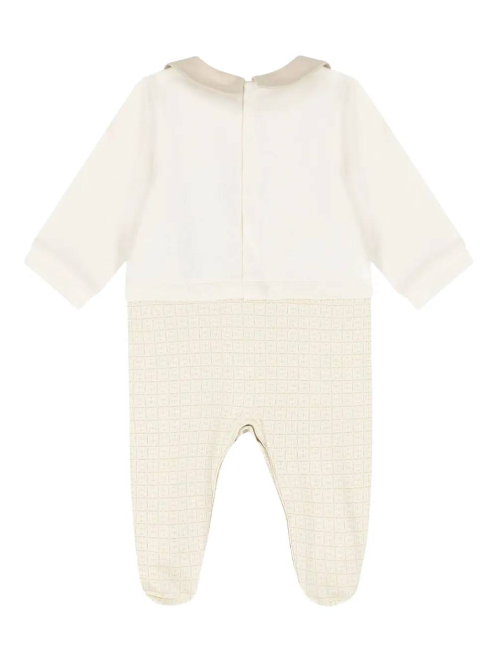 Aigner Kids Romper met geborduurde kraag - Beige