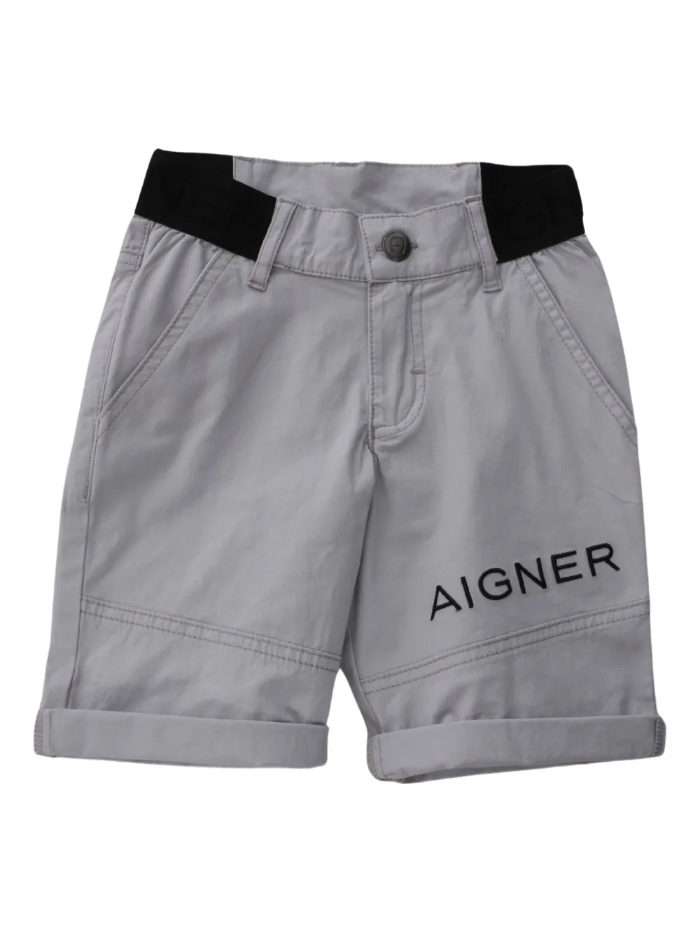 Aigner Kids Katoenen shorts Grijs
