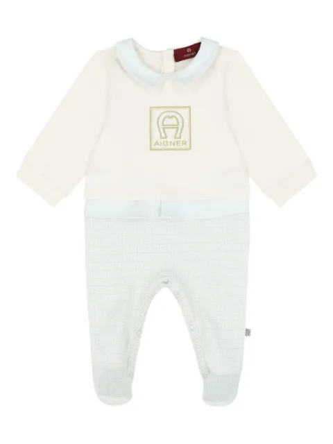 Aigner Kids contrasting-collar babygrow