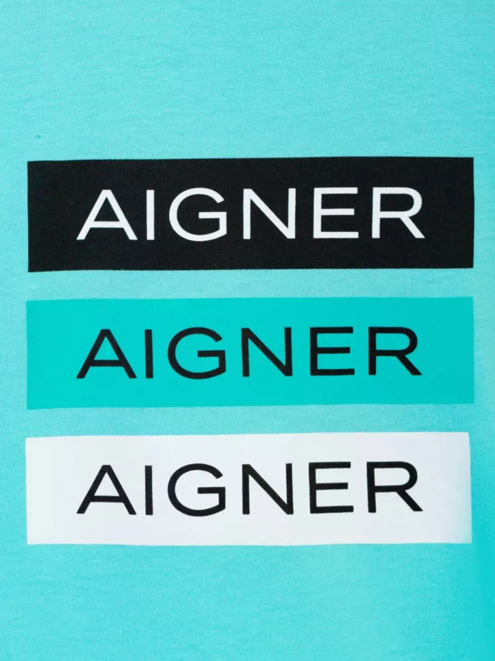 Aigner Kids T-shirt met logo en korte mouwen Blauw