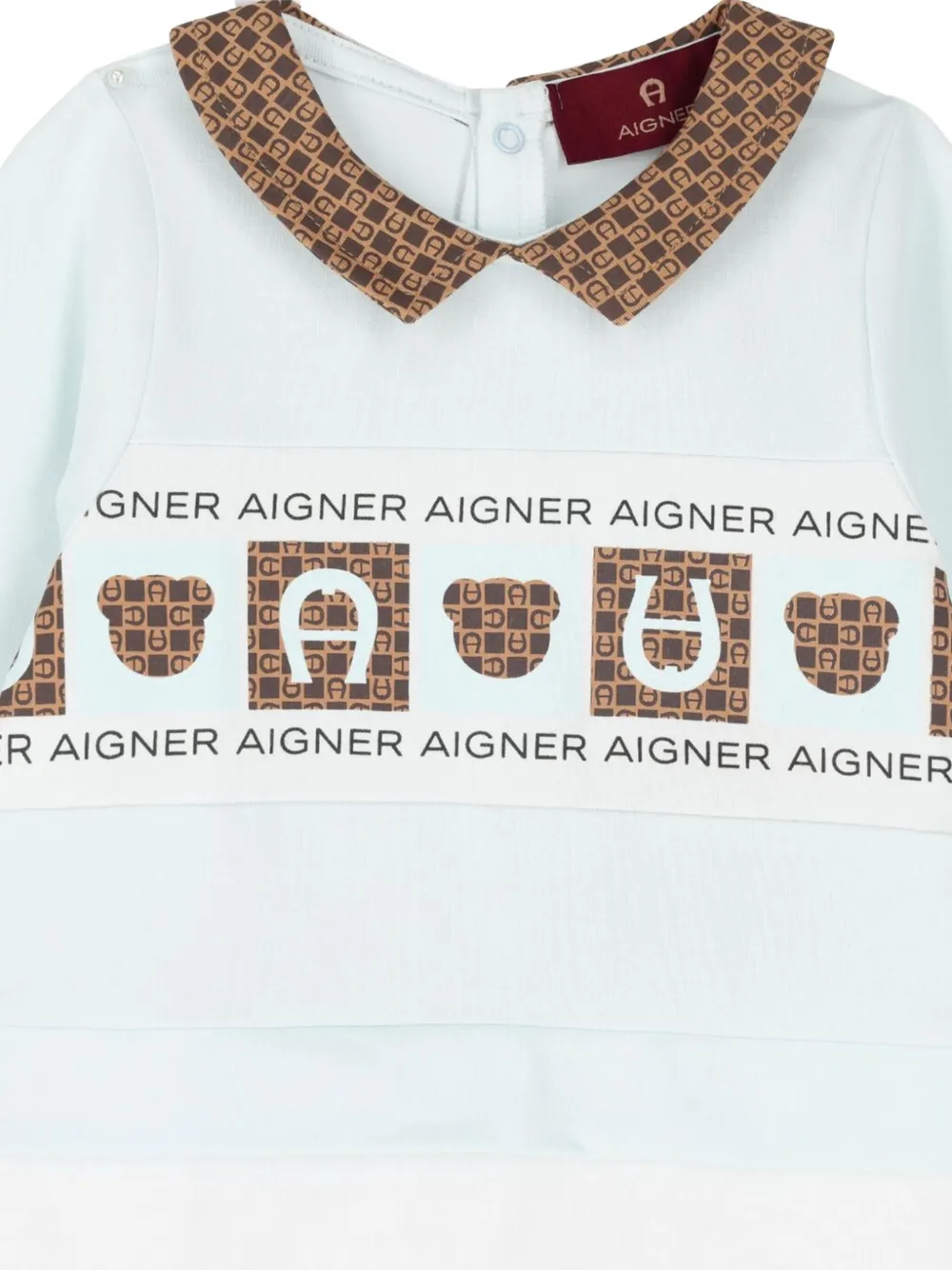 Aigner Kids Playsuit met kraag Blauw