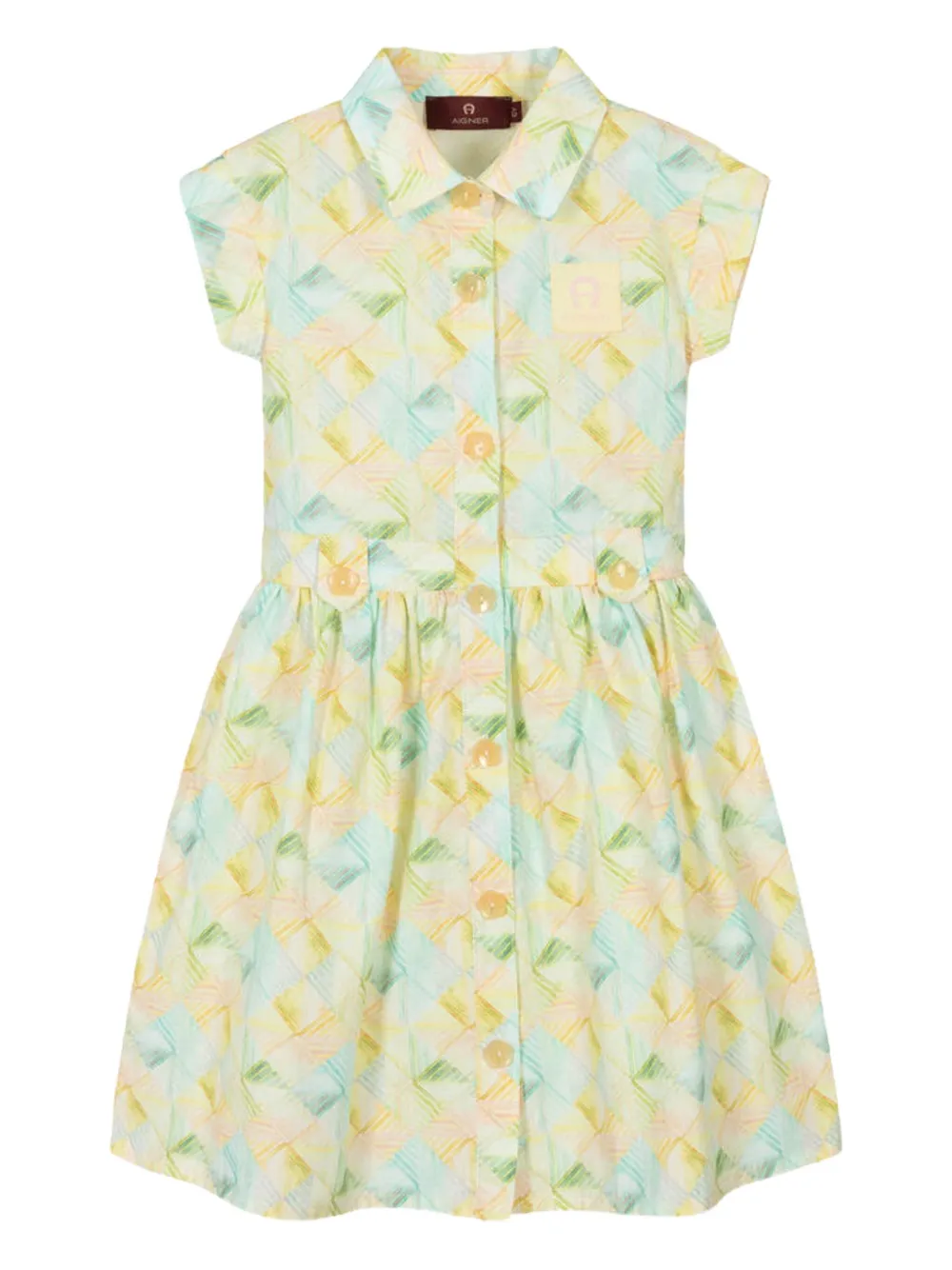 Aigner Kids Jurk met korte mouwen Geel