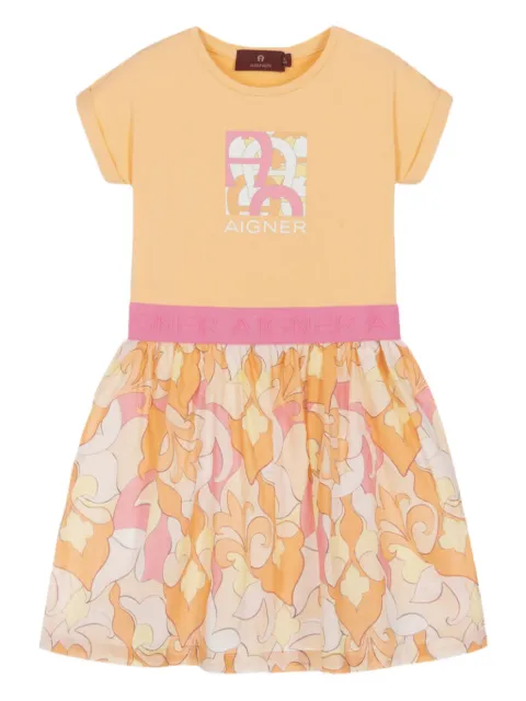 Aigner Kids logo-printed dress