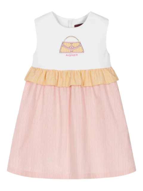 Aigner Kids فستان مخطط بكرانيش
