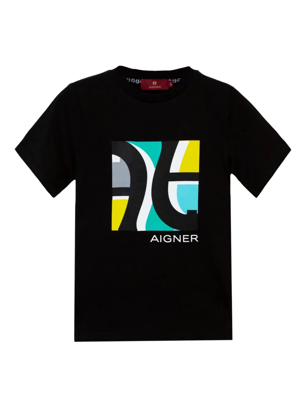 Aigner Kids T-shirt met grafische print Zwart
