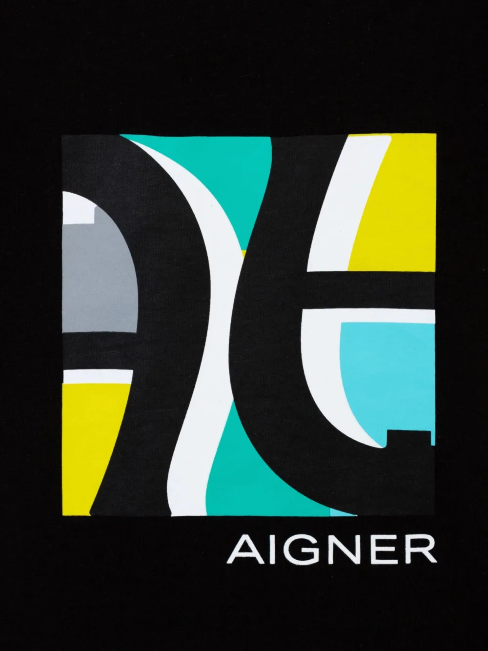 Aigner Kids T-shirt met grafische print Zwart