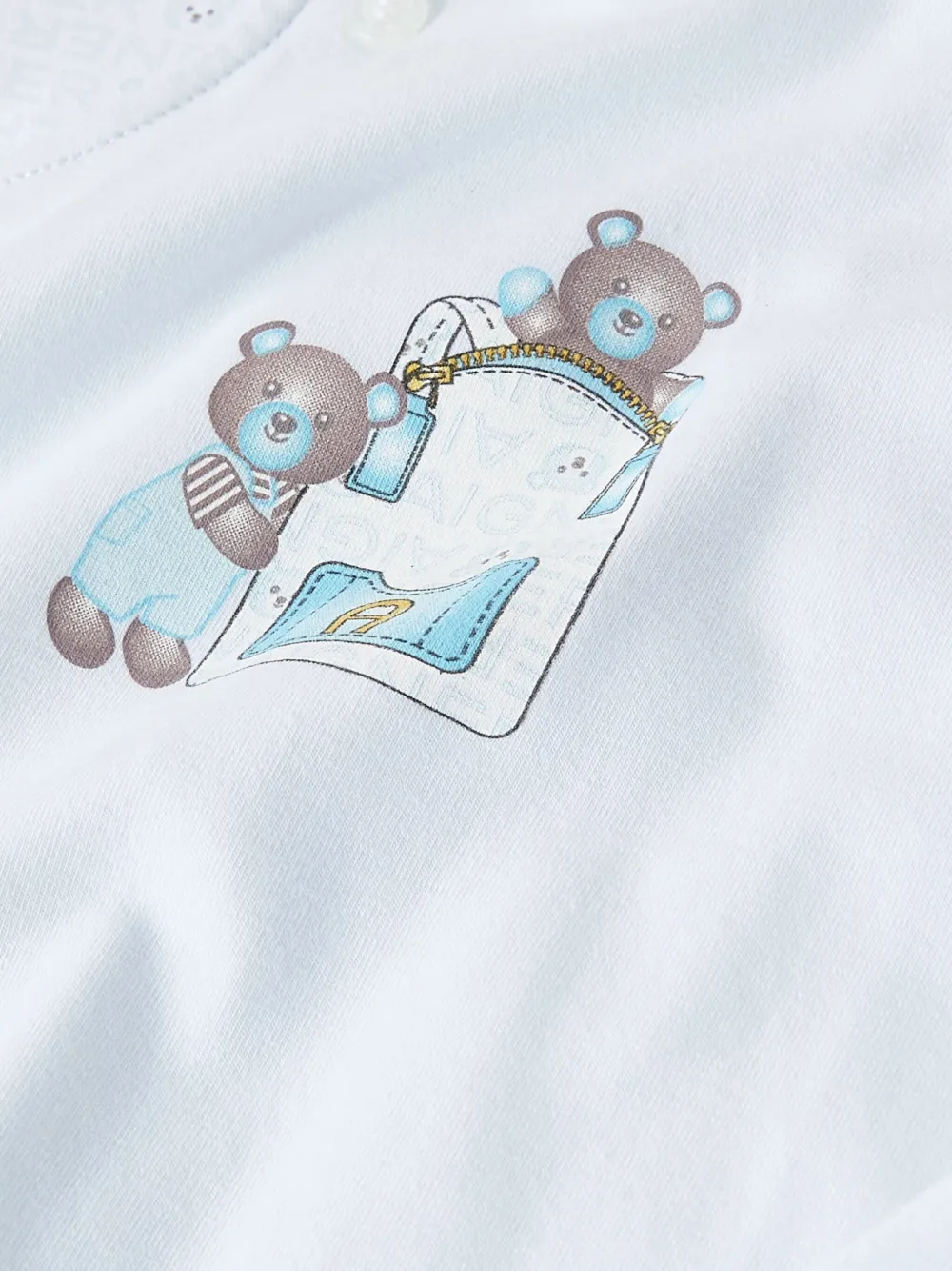 Aigner Kids Playsuit met geborduurde beer Blauw