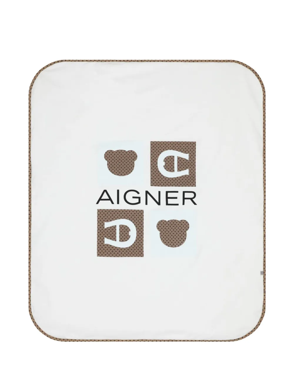 Aigner Kids Coperta con logo - Grigio